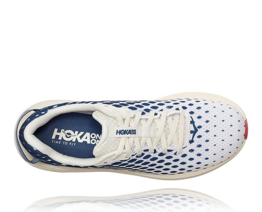 Hoka One One Rincon 2 Löparskor Herr - Vita/Blå - OHYRP-6203